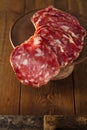 French Salami on a wood with Fennel