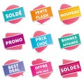 French sale label set