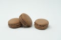 French salted butter caramel macaroon Royalty Free Stock Photo