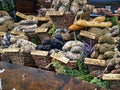 French Sausages at market