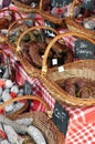 French sausages on the rural fair in Provence