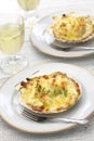 French scallop gratin Royalty Free Stock Photo