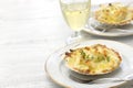 French scallop gratin Royalty Free Stock Photo