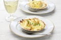 French scallop gratin Royalty Free Stock Photo