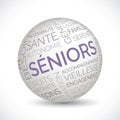 French seniors theme sphere Royalty Free Stock Photo