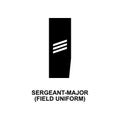 French sergeant major field uniform military ranks and insignia glyph icon Royalty Free Stock Photo