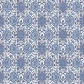 French shabby chic tiny seed damask vector background. Dainty flower mosaic linen woven seamless pattern. Hand drawn