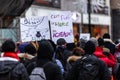 Activists marching for the environment