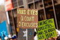 French signs seen at ecological protest