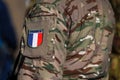 French soldier in combat gear during a NATo Multinational Exercise Royalty Free Stock Photo