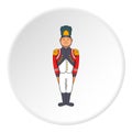 French soldiers in uniform icon, cartoon style Royalty Free Stock Photo