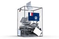 French Southern and Antarctic Lands - flag on ballot box and voices