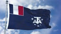 French Southern and Antarctic Lands Flag in a Blue Sky