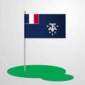 French Southern and Antarctic Lands Flag Pole Royalty Free Stock Photo