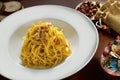 Spaghetti Carbonara beacon Royalty Free Stock Photo