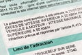French speeding ticket Royalty Free Stock Photo