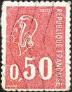 French stamp from the Marianne type BÃÂ©quet series