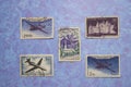 French Stamps Royalty Free Stock Photo