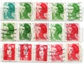 French Stamps Royalty Free Stock Photo