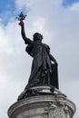 French statue of Liberty in Place de la Republique