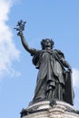 French statue of Liberty in Place de la Republique