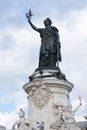 French statue of Liberty in Place de la Republique