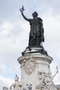 French statue of Liberty in Place de la Republique