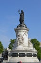 French statue of Liberty in Place de la Republique, Paris