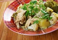French stewed potatoes with chicken