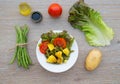 French string bean salad Royalty Free Stock Photo