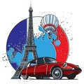 French Style Badge Royalty Free Stock Photo