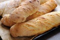 Baguette- homemade pleasure. Rustic style of handmade baguette.