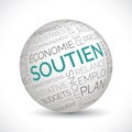 French support theme sphere Royalty Free Stock Photo