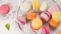 French sweet macarons