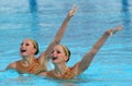 French synchro swimmers Royalty Free Stock Photo