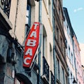 French Tabac Sign Royalty Free Stock Photo