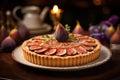 French tart, bakery. Irresistable fruit tart Royalty Free Stock Photo