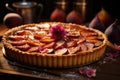 French tart, bakery. Irresistable fruit tart Royalty Free Stock Photo