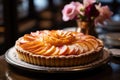 French tart, bakery. Irresistable fruit tart Royalty Free Stock Photo
