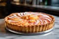 French tart, bakery. Irresistable fruit tart Royalty Free Stock Photo