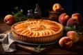 French tart, bakery. Irresistable fruit tart Royalty Free Stock Photo