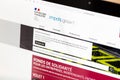 French tax website on a computer. French people are invited to file their income tax return online Royalty Free Stock Photo