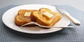 French toast with butter Royalty Free Stock Photo