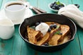 French toast with caramelized banana