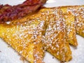 French Toast dusted with Powdered Sugar Royalty Free Stock Photo