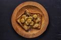 French toast and fried bananas Royalty Free Stock Photo