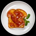 French Toast with Peach jam Royalty Free Stock Photo