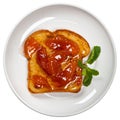 French Toast with Peach jam Royalty Free Stock Photo