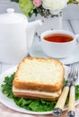 French toasted sandwich Croque monsieur