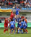 French Top 14 Rugby - USAP vs Montpellier HRC Royalty Free Stock Photo